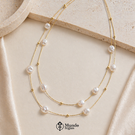 Collar Doble Perlas