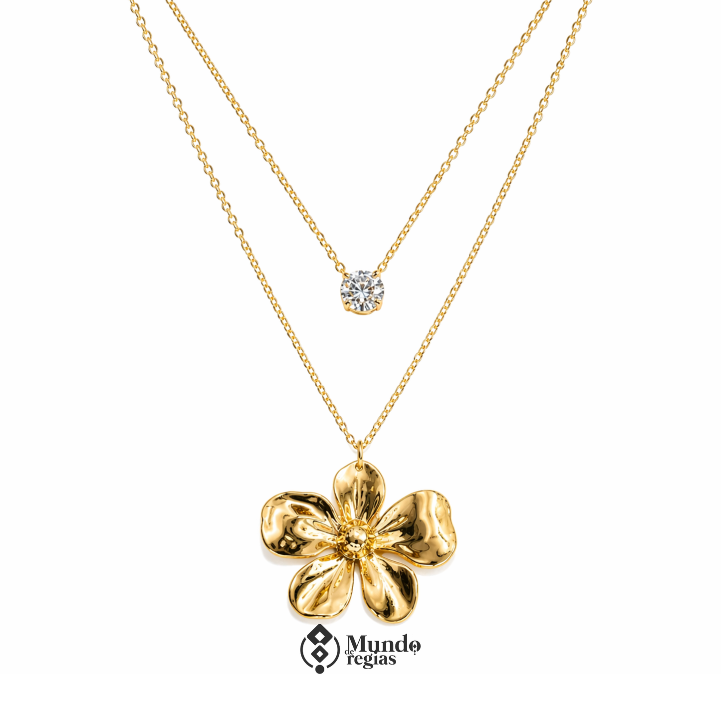 Collar Doble Flor Aura