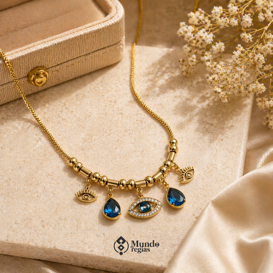 Collar Ojo Protector Azul