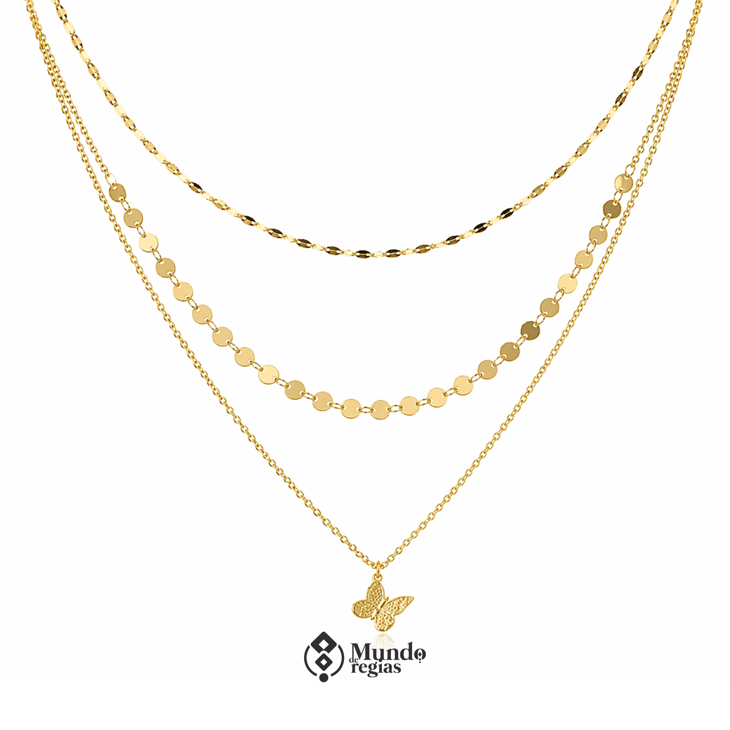 Collar Triple Mariposa