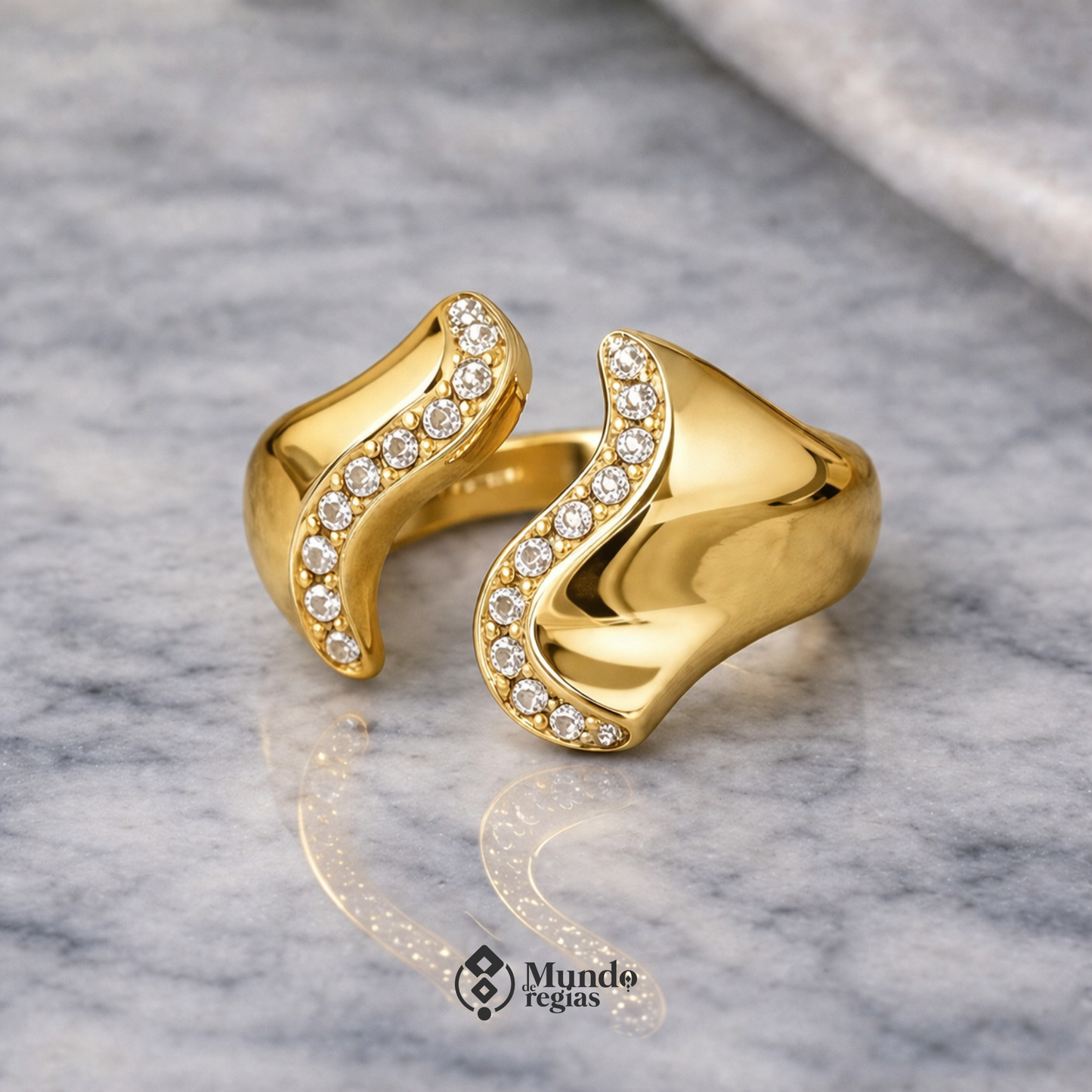 Anillo Ondas de Luz Ajustable