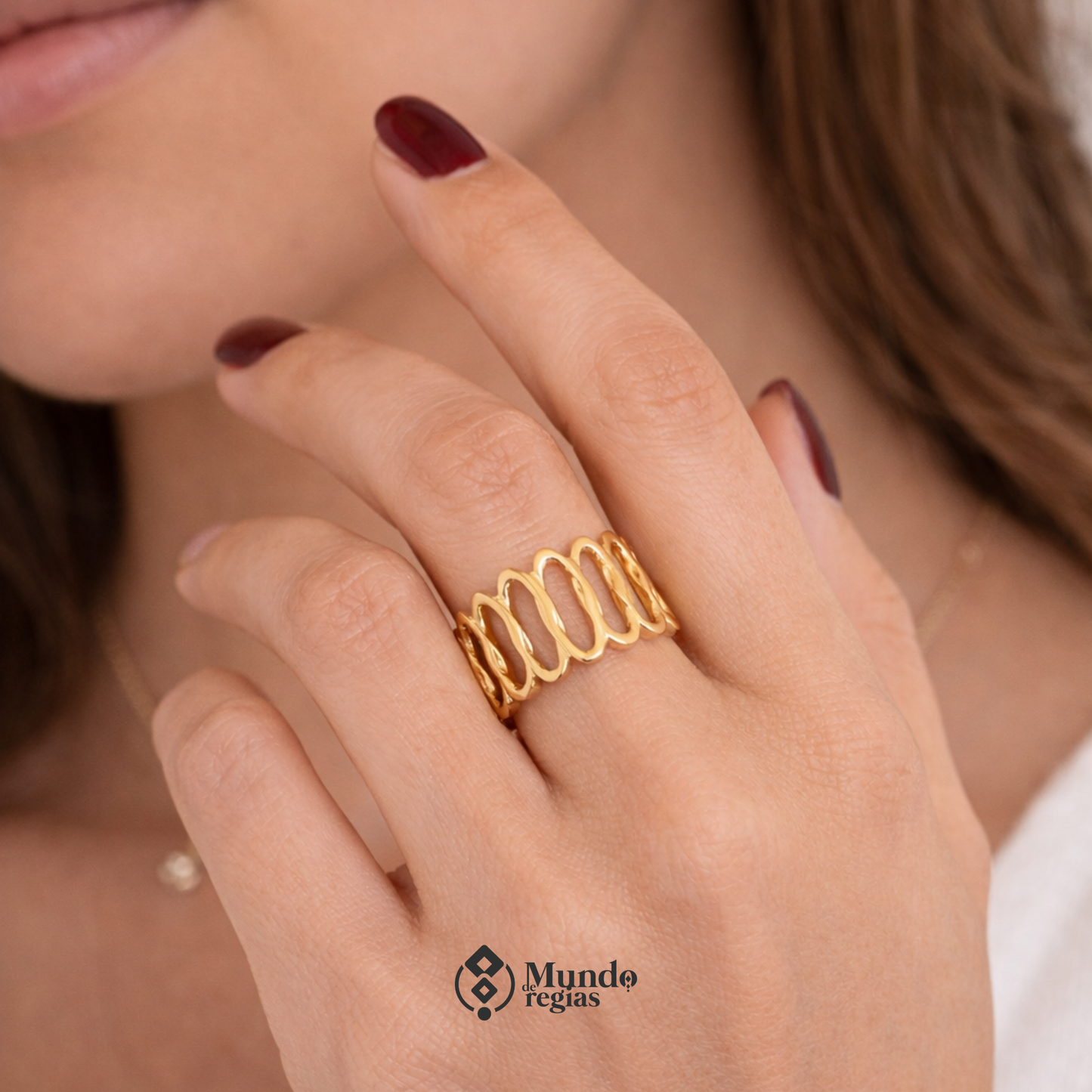 Anillo Ondas Ajustable