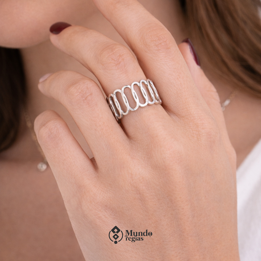 Anillo Ondas Ajustable