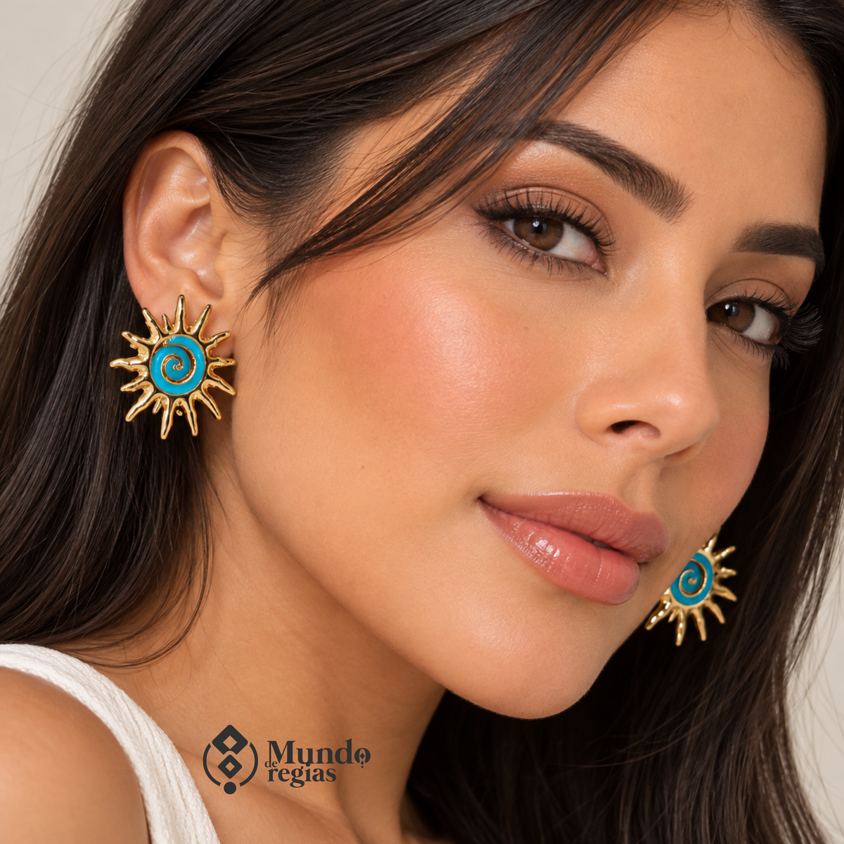 Aros Soleil Enchapado en Oro