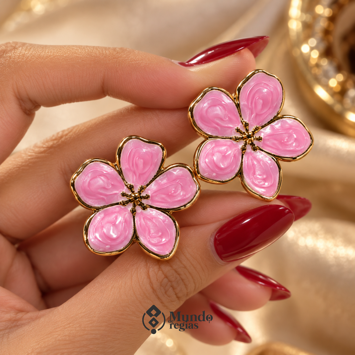 Aros Rosé Enchapado en Oro
