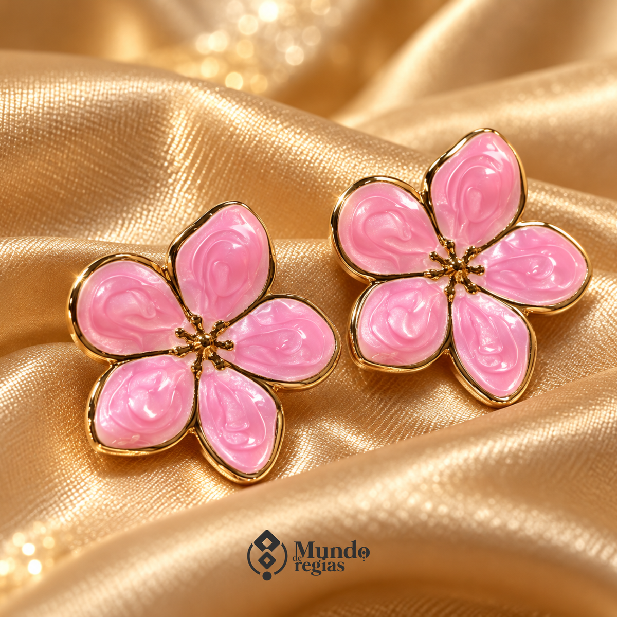 Aros Rosé Enchapado en Oro