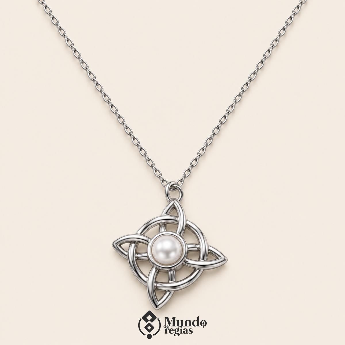 Collar Nudo de Protección Acero Premium/ Enchapado en Oro