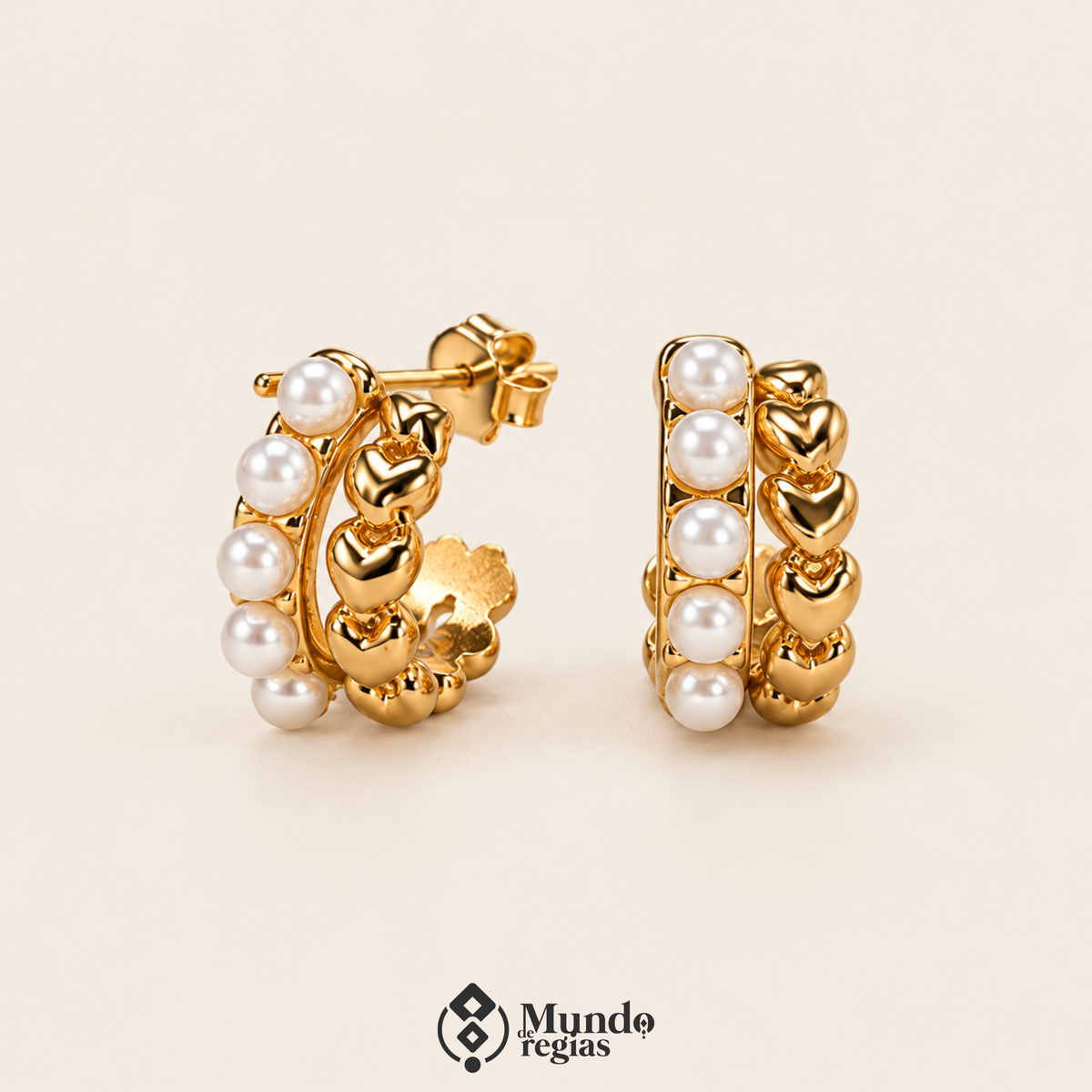 Aros Antonella Enchapado en Oro