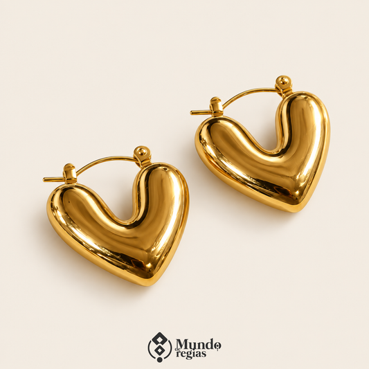 Aros Amour Enchapado en Oro