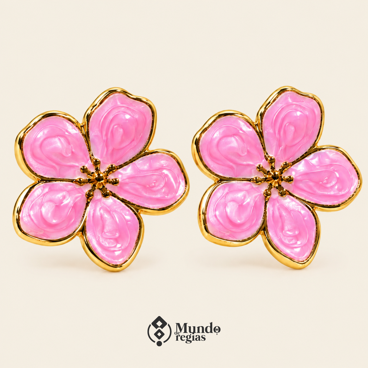Aros Rosé Enchapado en Oro