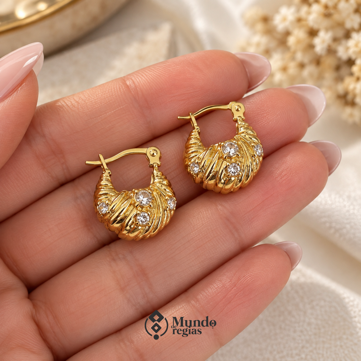 Aros Gianna Enchapado en Oro