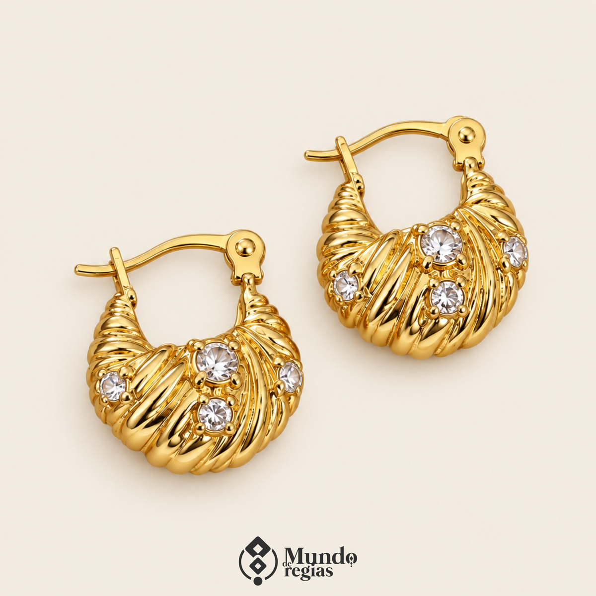 Aros Gianna Enchapado en Oro